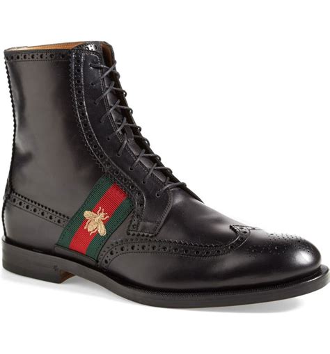 gucci strand wingtip leather boots|Gucci cowboy boots.